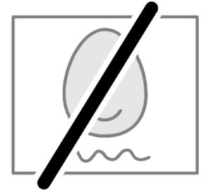 Cartoon drawing of a sample picture with a black line through it.